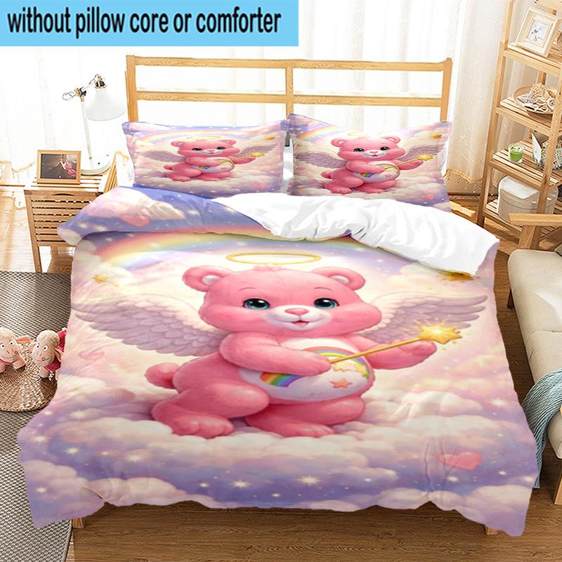 3PCS Love Bears Cozy Night 3pcs Bedding,Including 3PCS Duvet Cover And 2pcs Pillowcases Perfect for Christmas,Ideal for Bedroom, Dormitory