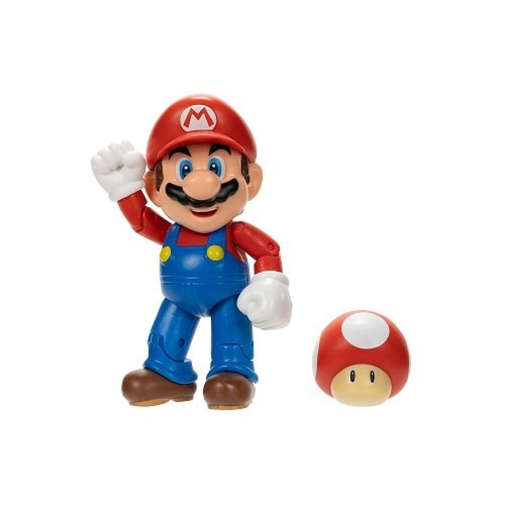 Sanei Trading Fcp 001 Super Mario Figure Collection Plus Mario Super Mushrooms Included [painted Action Figure  Total Height Approx. 105 Mm]