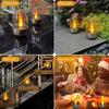 Solar Outdoor Candle LED Night Light Suitable for Indoor Desktop Step Decoration Garden Lawn Guardrail Street Stairs Steps Party