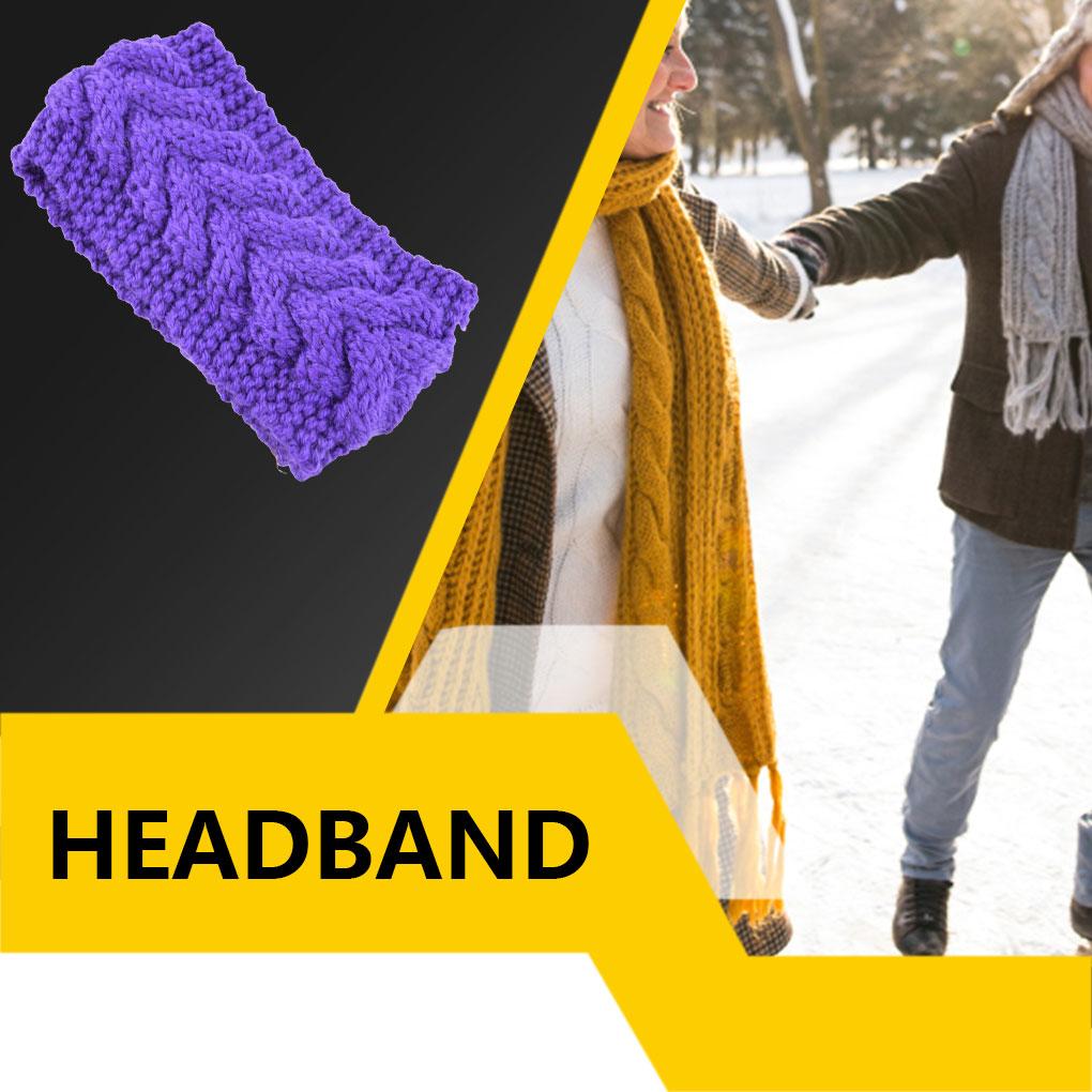 Womens Winter Headband Elasticity Head Protector Warm Chunky Ladies Ear Muffs Simple Style Hair Accessories for Women