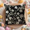 Simple Black And White Floral Pattern Pillow Case Sofa Living Room Bedroom Headboard Backrest Cushion Square Cushion