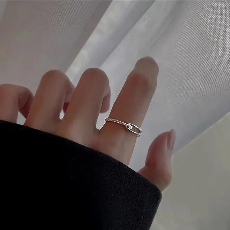 Unique Lines Ring For Women Jewelry Finger Adjustable  Vintage Ring For Party Birthday Gift Fashion Jewelry
