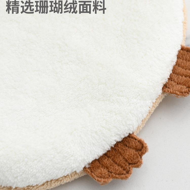 Hangable hand towel cute children cartoon absorbent coral fleece hand towel bathroom rag new
