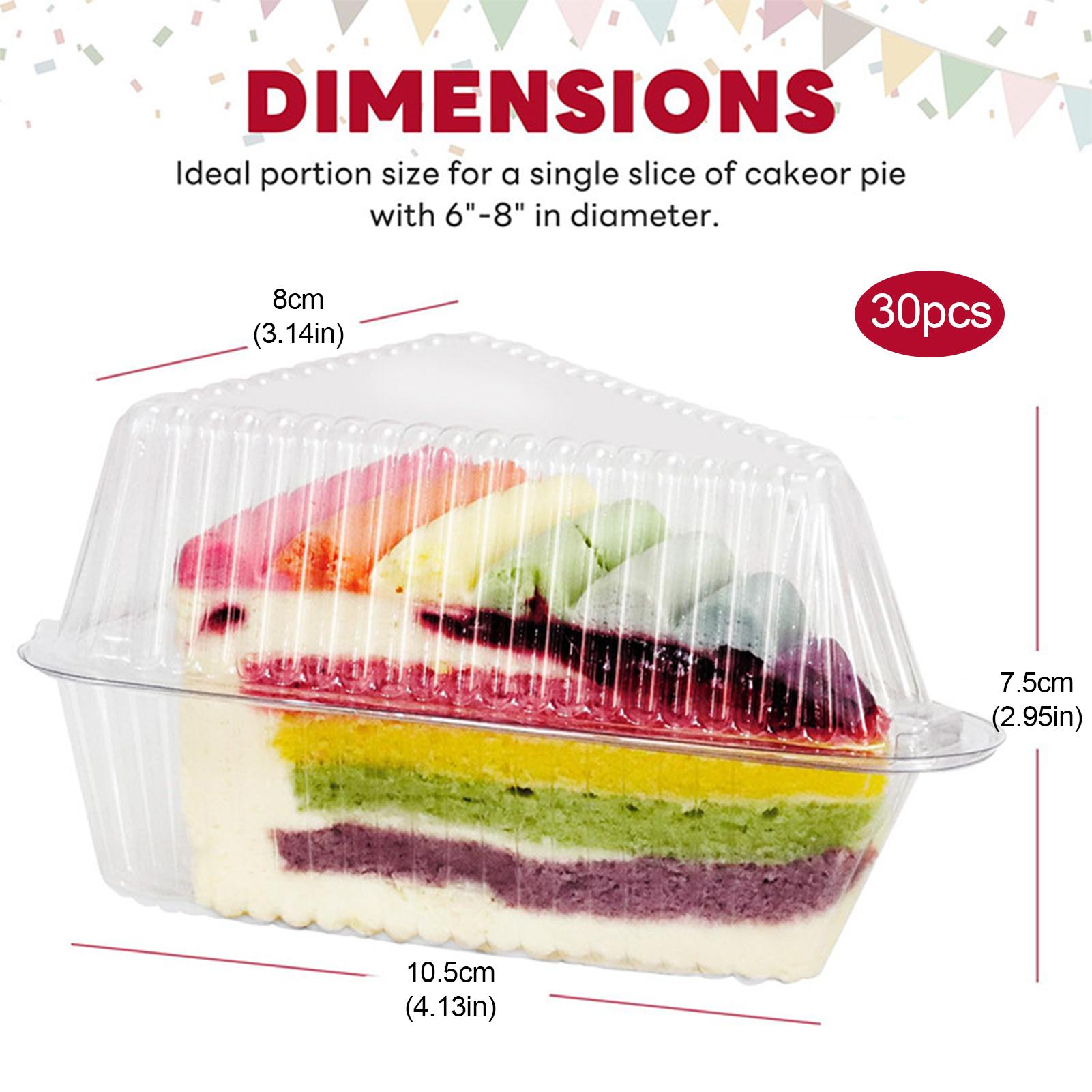 

30/50/100Pcs Plastic Dessert Cups Triangle Cake Box Food Grade Containers Disposable Storage Pie Container Disposable Food Box