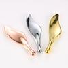 Metal Fish Tail Scraping Board with Rolling Ball, Eye Massage Roller, Face Lift and Tighten,Little Dolphin Metal Face Roller
