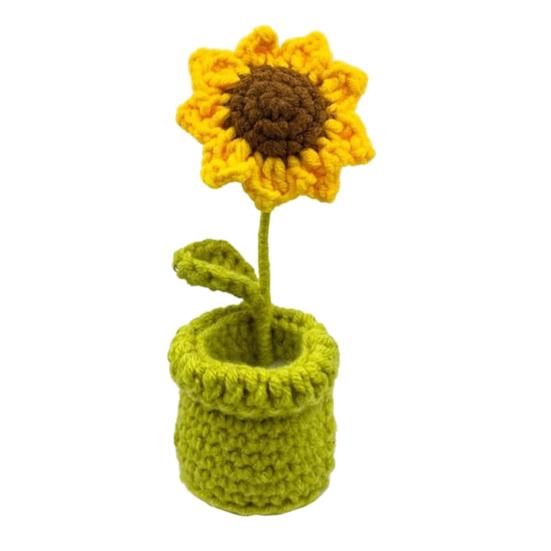 1/4 Pcs Table Leg Protective Covers Cartoon Sunflower Shape Knitted Elastic Prevent Scratches And Noise Reusable Chair Leg Floor Protectors