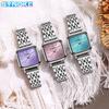 Top Brand New Quartz Watch Ladies Student Watch Fashion Trend Small Square Watch Alloy Steel Band Waterproof Wristwatch