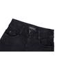 Uallong Black Western Washed Boots-Cut Denim Pants - Black