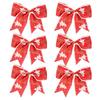 Beautiful Red Bows for Christmas For Tree 6Pcs 5 5 Inch Decoration Option