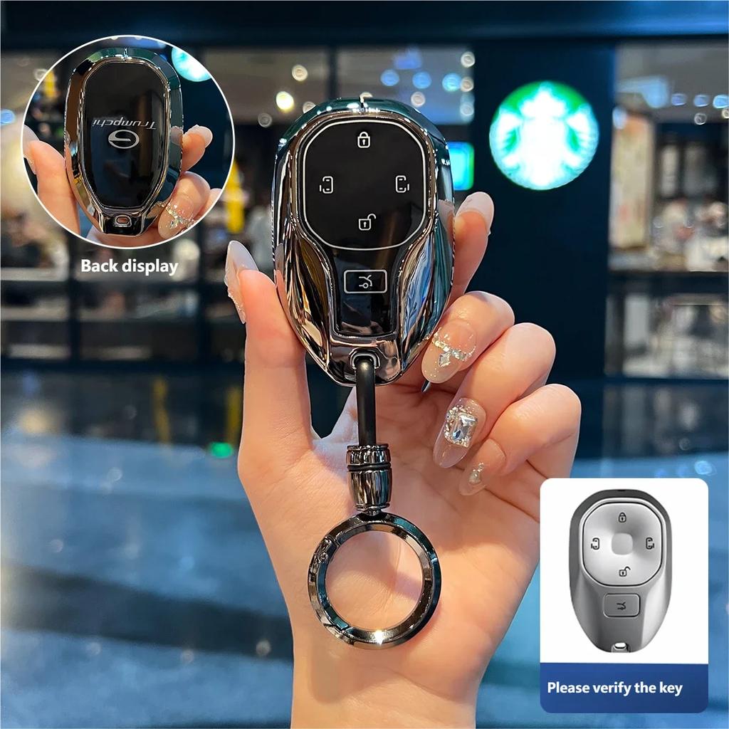 New Fit For Gac Trumpchi Empow J11 J12 J13 J15 J16 Gs8 Gs4 Gs3 M8 Auto Styling Auto Zinc Alloy Key Fob Cover Case Mount Chain