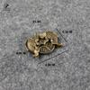 Copper Ancient Chinese Rotate the Wheel Double Carp Figurines Car Keychains Pendants Home Decorations Handmade Animal Fish Craft