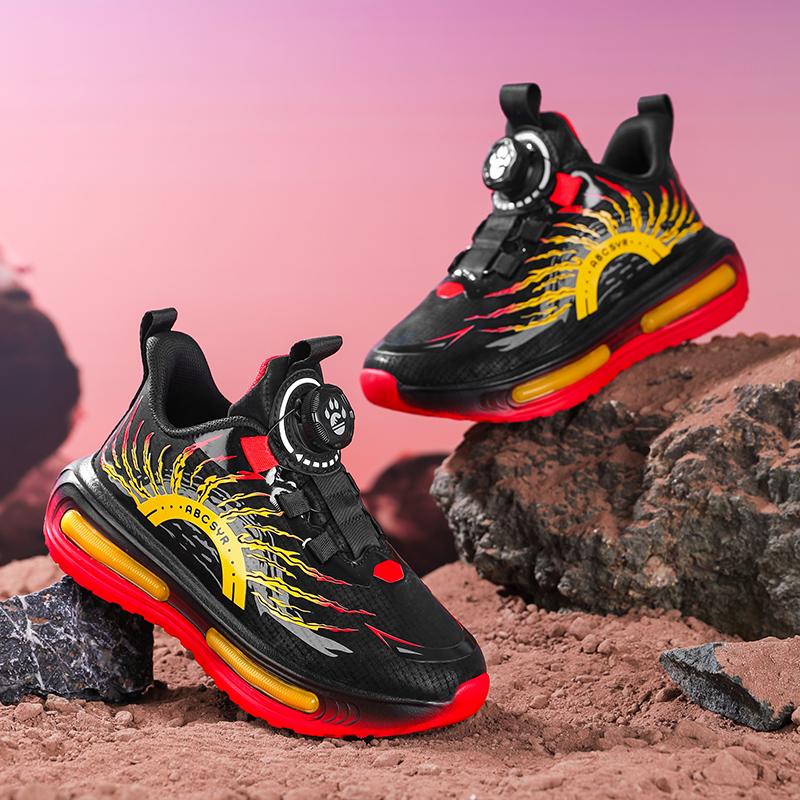 New Design Children Sneakers Boys Sport Shoes Luxury Thick Sole School Kids Cushion Running Athletic Footwear Boys Sneaker