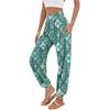 Women's Pocket Drawstring Trousers High Waist Yoga Bohemian Printed Casual Pants