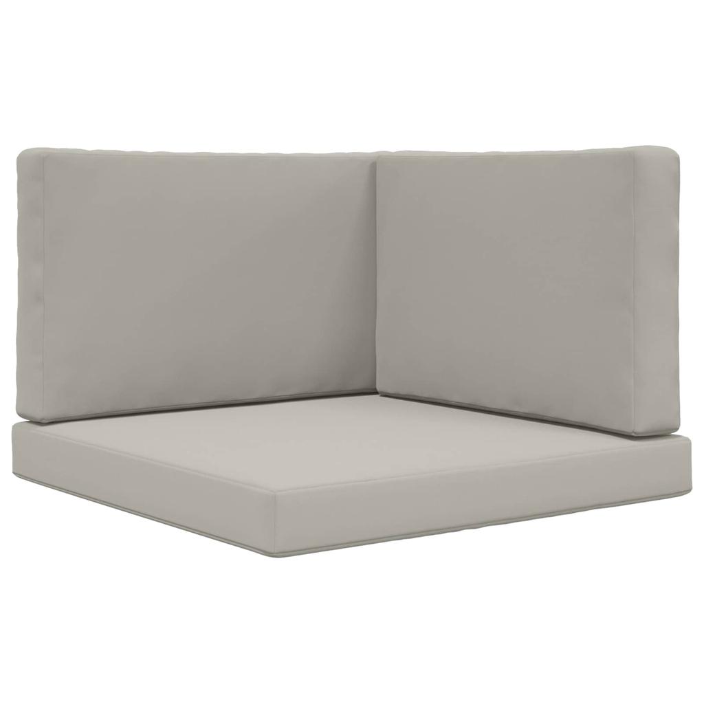 Outdoor Sofa Cushions 3 Pcs Grey Polyester