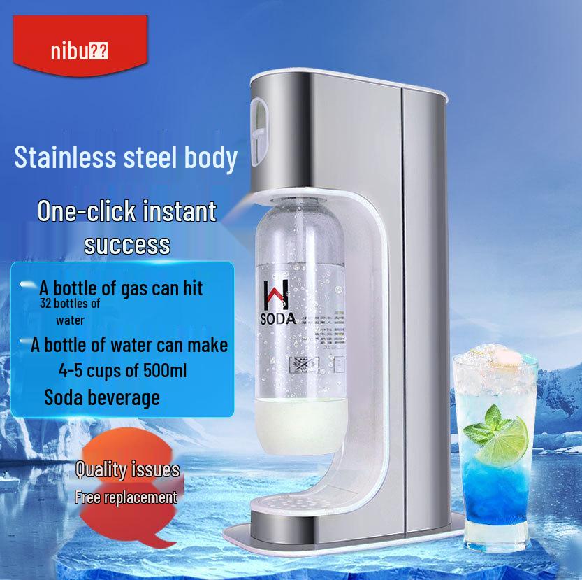 Nibu Soda Water Maker: Home & Commercial Beverage Carbonator for Soda, Bubbles, and Milk Tea.