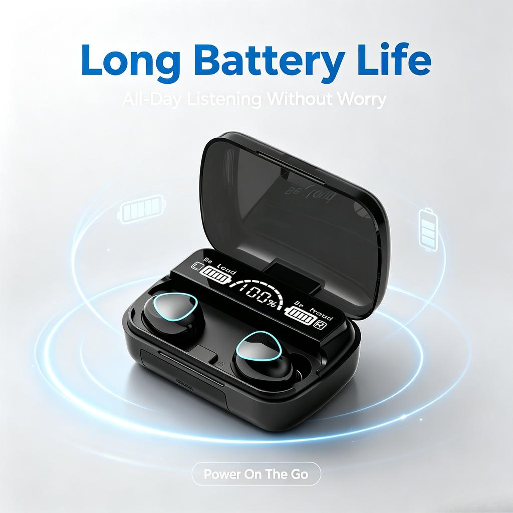 Xiaomi M10 TWS Wireless Sports Earbuds 9D Surround Stereo Bluetooth Headphones with Digital LED Power Display Charging Case