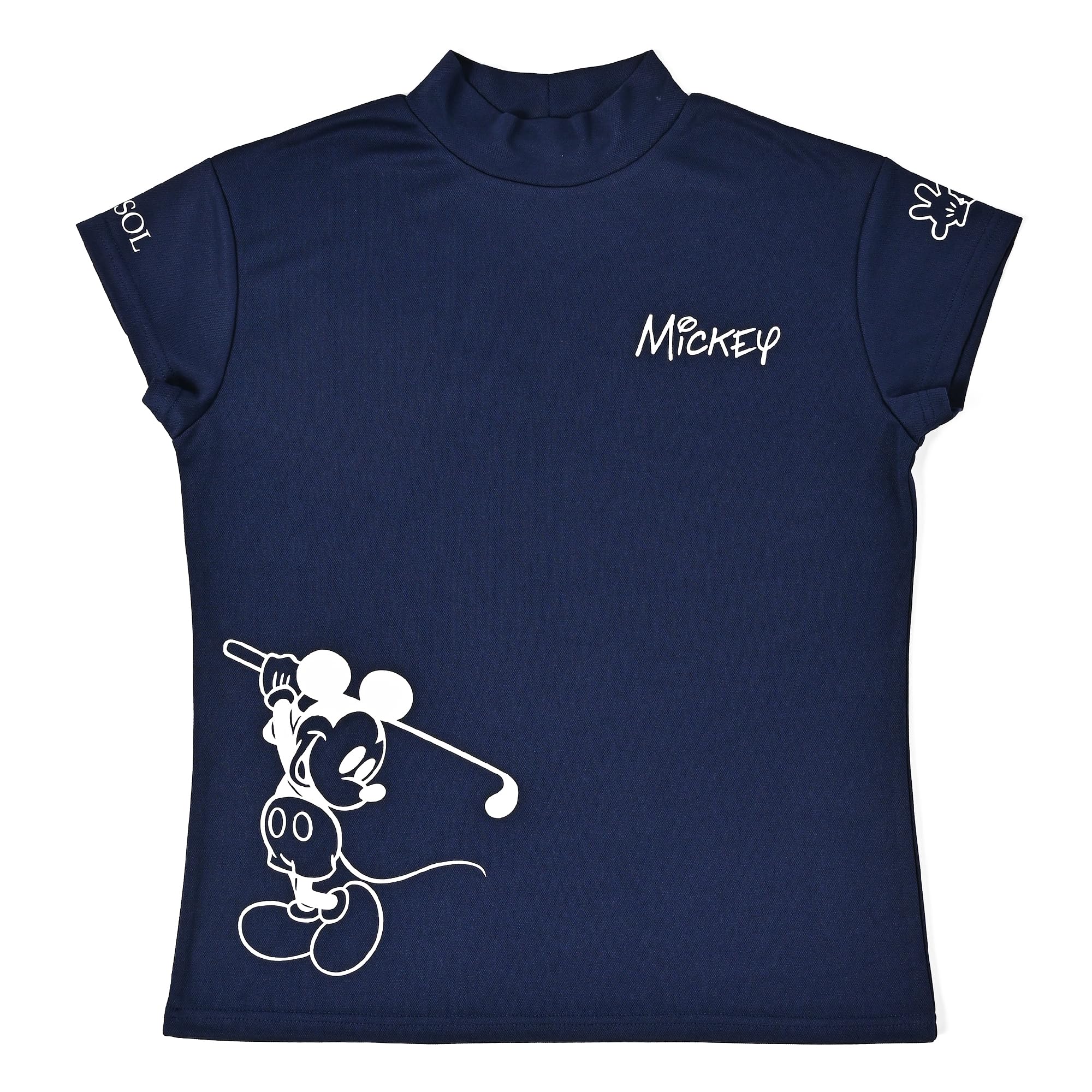 

Delsol 7850 NV Mickey Mouse Short Sleeve Mock Neck Shirt (M)