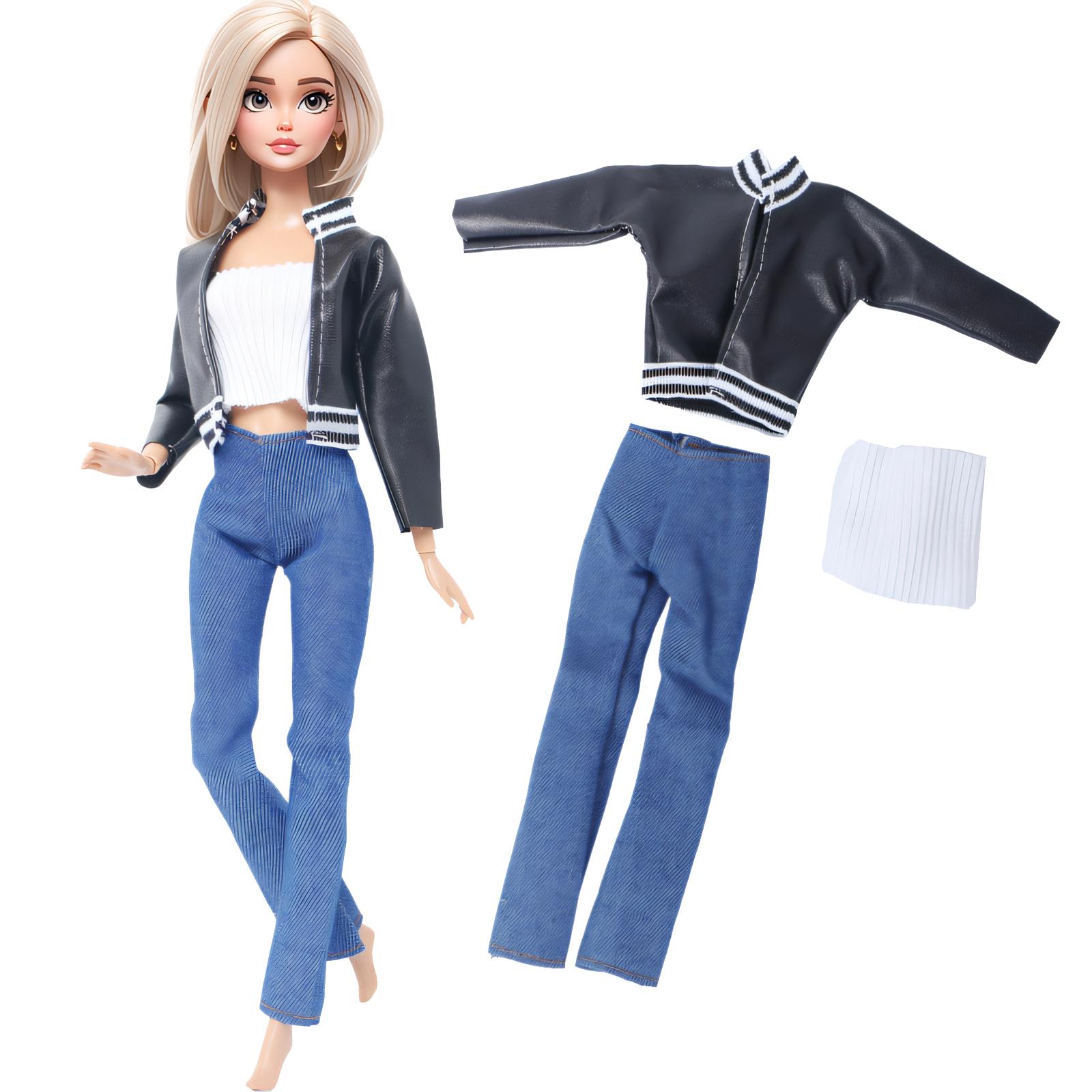 

1/6 Одежда для кукол-девочек Высококачественная модная одежда с аксессуарами для куклы Барби Детский игровой домик Подарок(НЕТ КУКЛ)