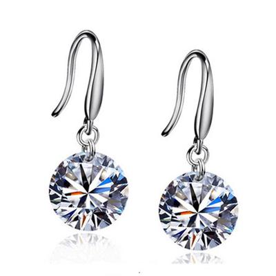 Damen Elegant Mode Edel Zirkonkristall Hängeohrringe für Frauen Schmuck Zierlich Boucle Mujer Brincos