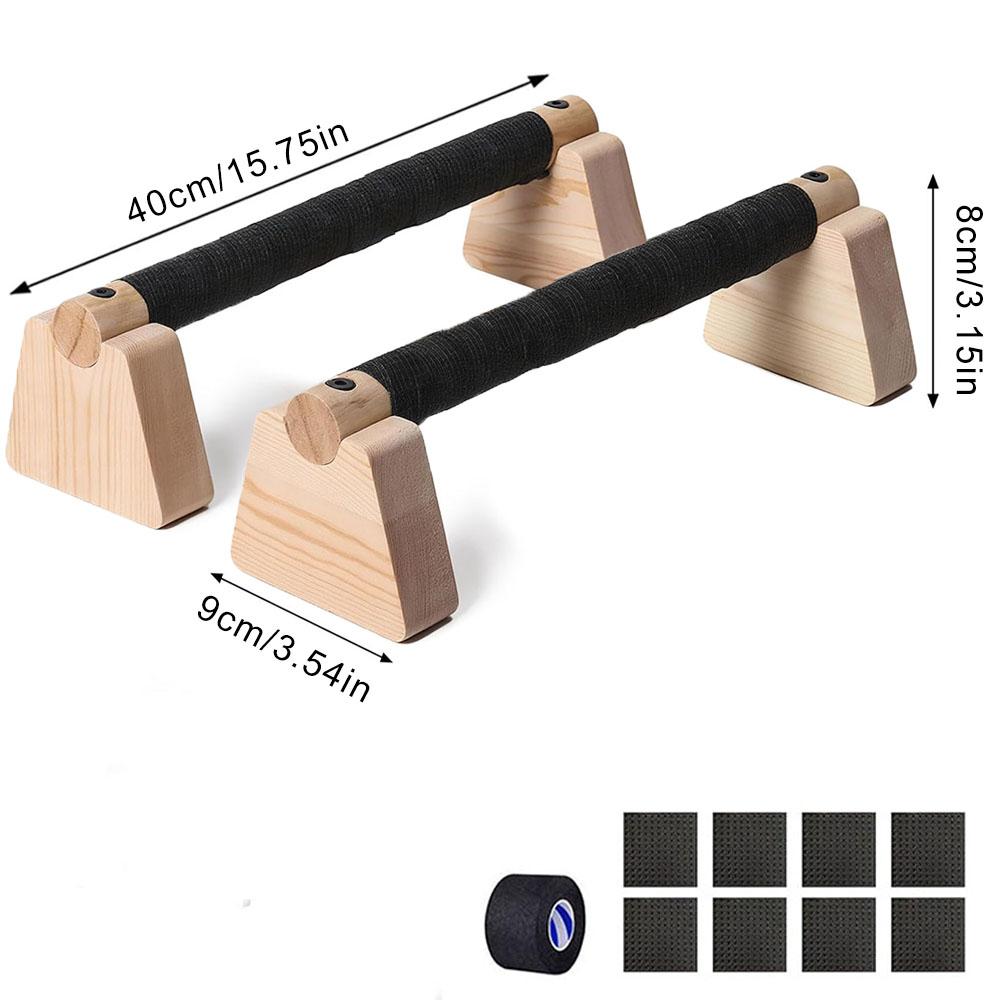 Barre per Push-up in Legno, Per Allenamento a Casa Parallele Push-up Stand Attrezzatura per Esercizi Blocchi per Handstand per Uomini e Donne