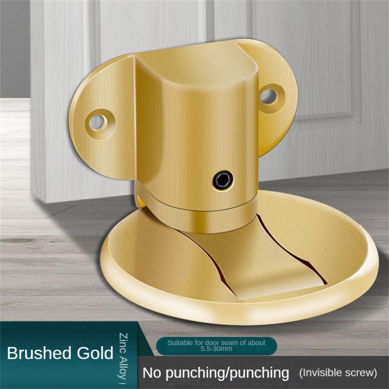 Adjustable Stainless Steel Door Stop Punch-free Strong Magnetic Anti-collision Door Stopper Invisible Bathroom Floor Door Stop
