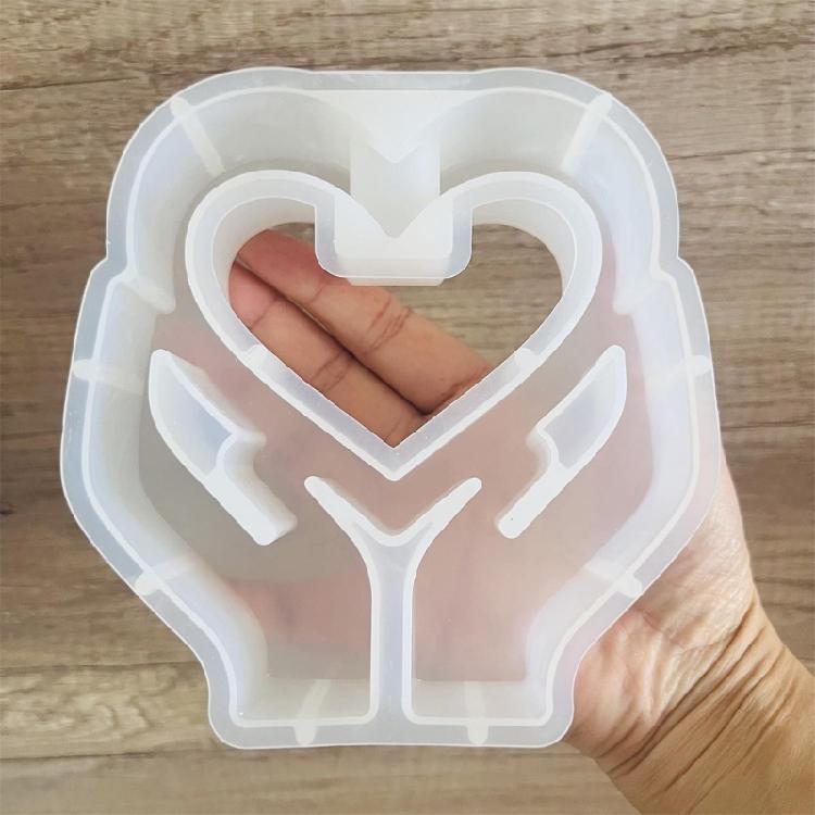 Silicone Resin Molds Charm Heart Small Vases Moulds Home Decors Craft Mold Making Small Vase Perfect for Plant Lovers
