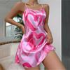 Women's Summer Sexy Backless Love Home Dress Short Slip Dress
