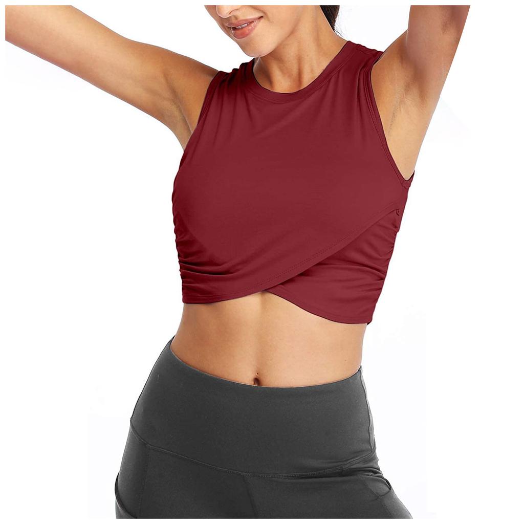 Women's Sleeveless T-shirt, Suitable For Training, Yoga, Sports, Fitness