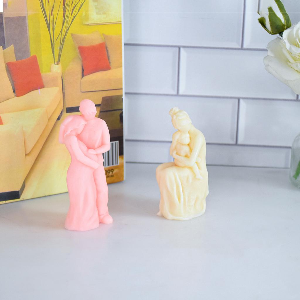 1PC Growth Life Candle Silicone Mould DIY Life Series Trilogy Nurturing Baby Gypsum Resin Ornament Mould