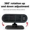 12V/24V Electric Car Heater 120W Portable Heating Fan 2 In 1 Defogger Defroster Demister 360 Degree Rotating Anti-Fog Car Heater