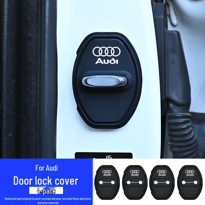 Car Door Lock Cover: Full Wrap Silicone Shock Absorption Pad
