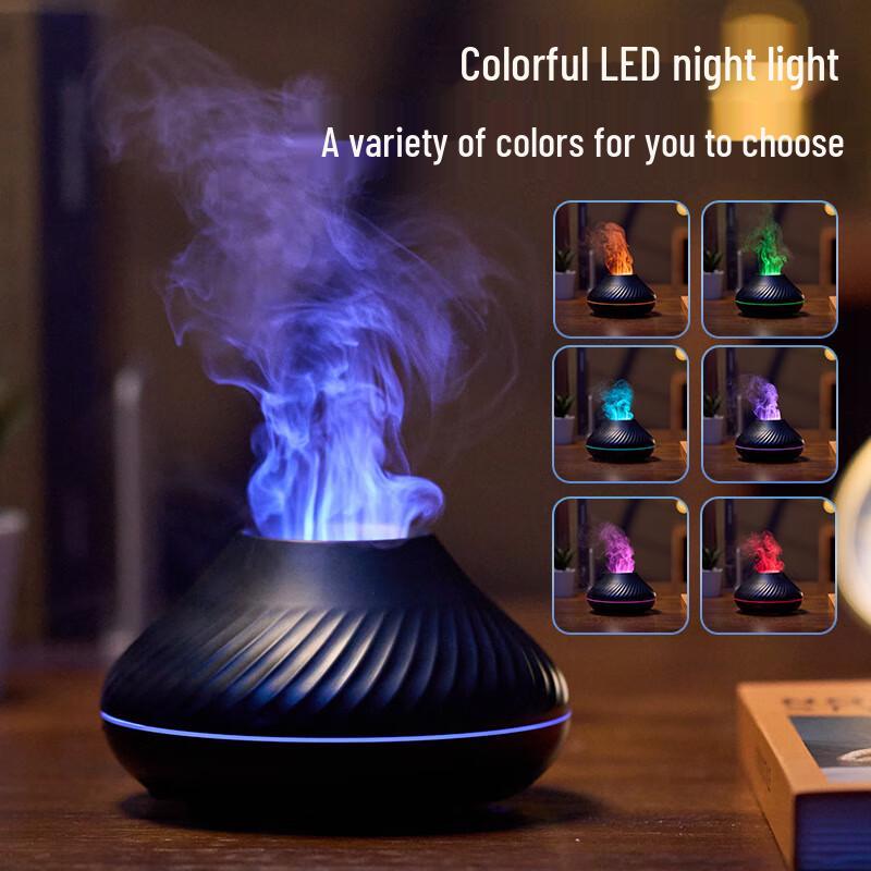 7-Color Simulated Flame USB Aroma Diffuser & Humidifier