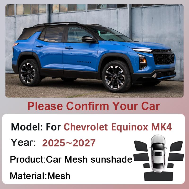 For Chevrolet Equinox 2026 Accessories 2025-2027 MK4 Car Mesh Sunshades Window Heat Insulation Privacy Curtains Sun Visors Cover