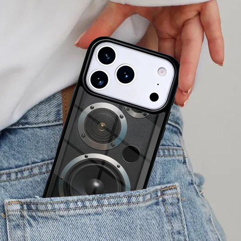 

Boom box Phone Case for iPhone 16e 15 14 13 12 17 Pro Max Plus Air 17pro Cover Coque iPhone 16e