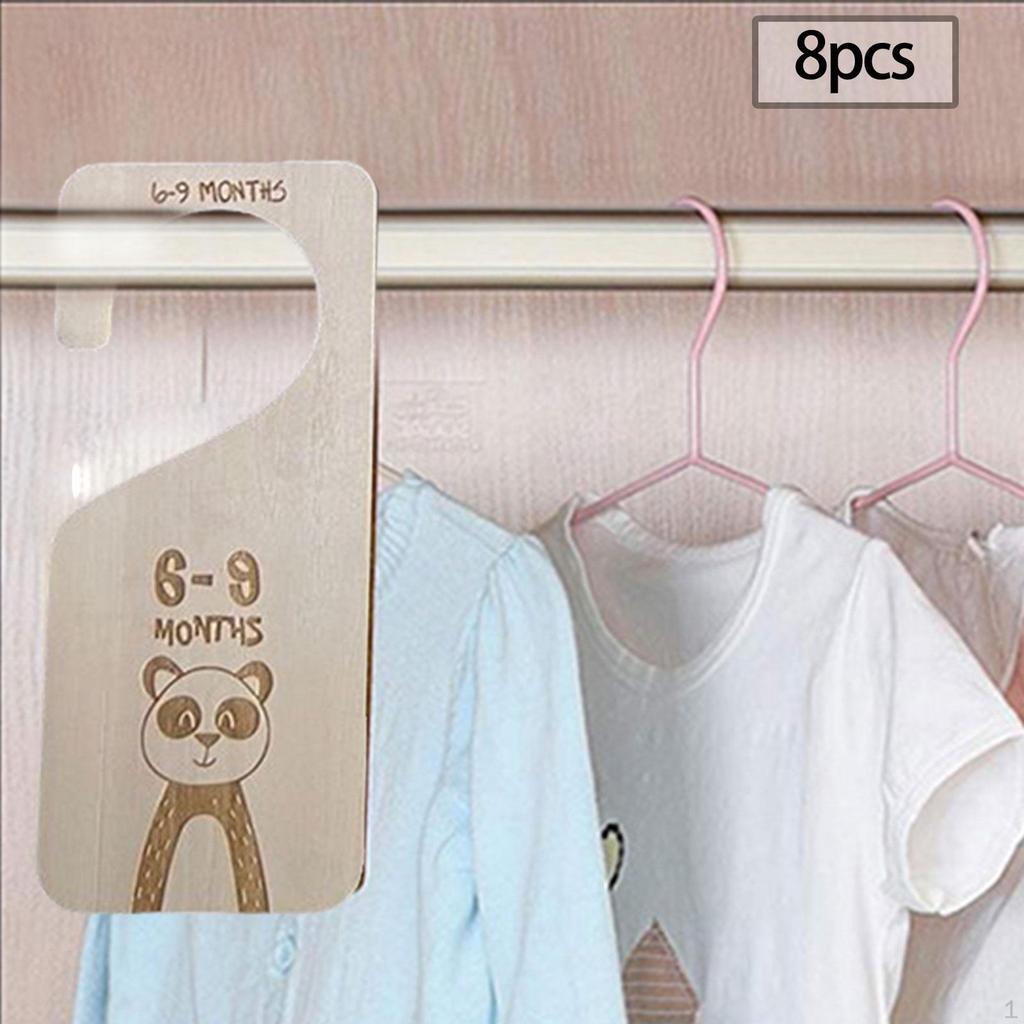 7 Piece Adorable Closet Baby Size Dividers Organizer Infant Wardrobe