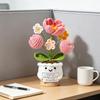 Regalos de Agradecimiento Positivos de Ganchillo Tulipán Flor Silvestre para Mujeres Mamá Amigas Muñeca de Flor en Maceta Hecha a Mano con Tarjeta Regalo de Apoyo Emocional para el Día de la Madre