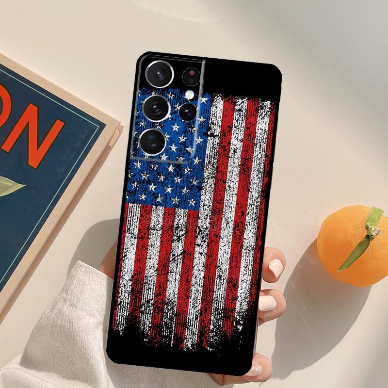 America USA Flag Phone Case For Samsung Galaxy S26 S25 S20 S21 S22 S23 S24 Ultra S10 Plus S25 FE Back Cover