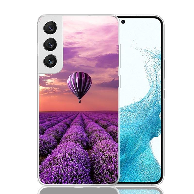 Purple Lavender Flowers Phone Case For Samsung Galaxy S26 S25 Edge S24 S23 FE S22 Ultra S21 Plus S20 + Fundas Cover Coque Galaxy