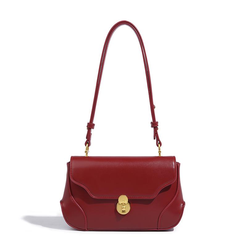Vintage Versatile Women One Shoulder Bags Spring Summer Classic PU Leather Small Handbags Lady Elegant Underarm Bags Purses
