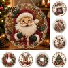 Festive Wall Ornaments Christmas Acrylic Tree Hanging Ornament Faux Pearl Art DIY Painting Indoor Outdoor Suncatcher 20cm Glowing Holiday