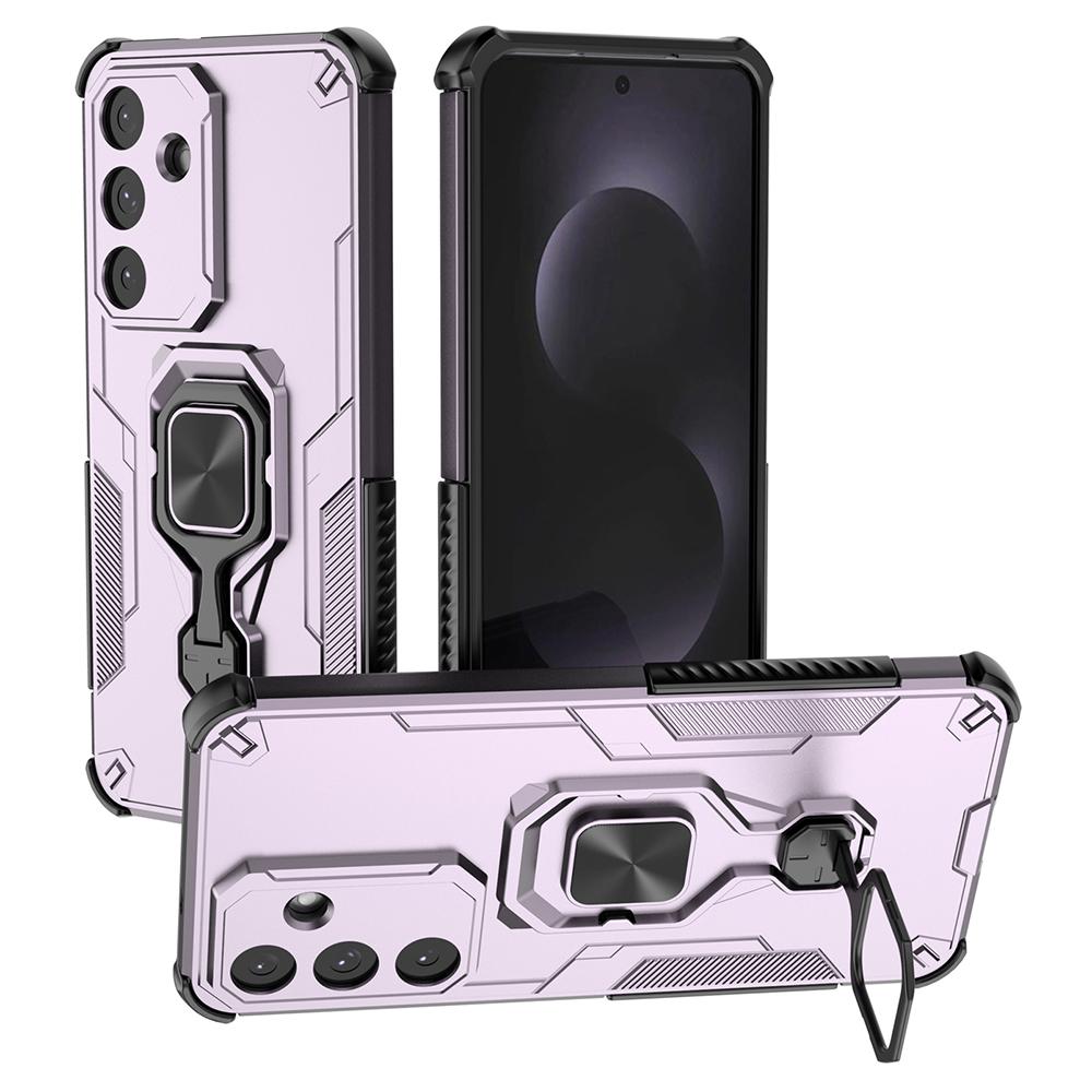 For Samsung Galaxy S25 FE Case Rotatable Ring Kickstand PC+TPU Shockproof Phone Cover
