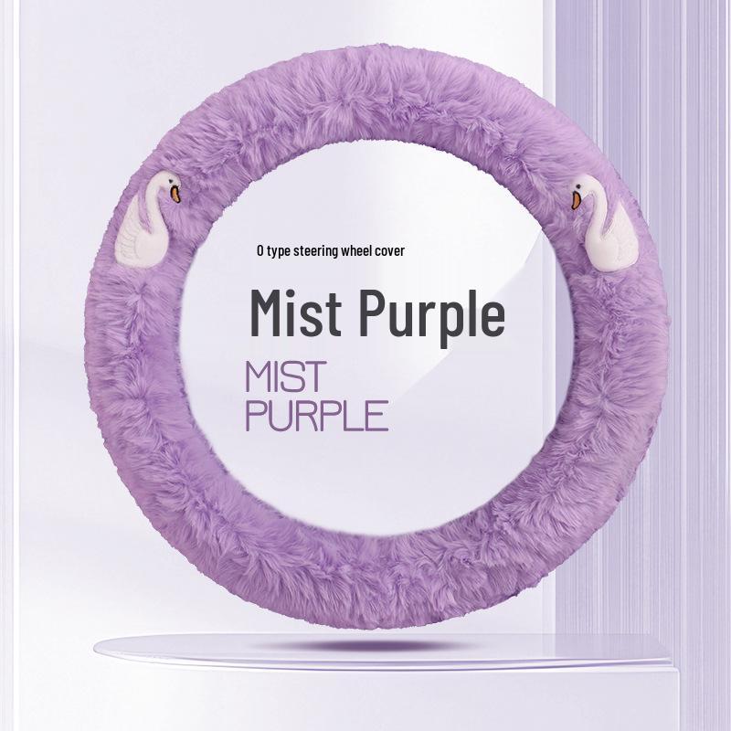 Winter Warm Plush Steering Wheel Cover - Non-slip, Anti-freeze, Universal Hand Warmer for Cars.