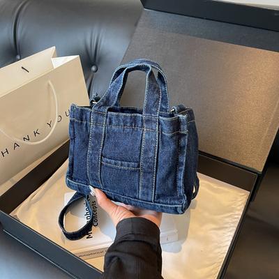 Borsa in Tela Borsa a Spalla in Denim Borsa a Tracolla Borsa Tote Casual