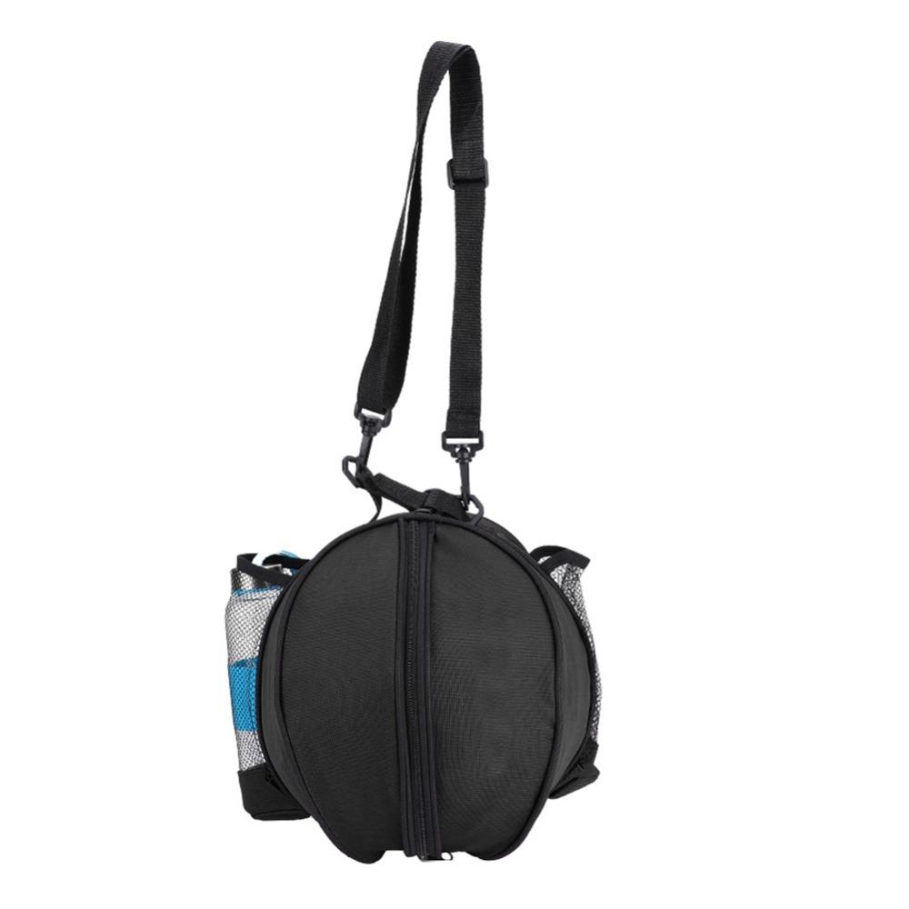 Round Sports Ball Carrier Double Mesh Pockets Ball Storage Bag  Outdoor Sports чёрный