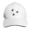 little soot ghosts with colorful stars Baseball Cap Rave birthday Ball Cap Big Size Hat Women Unisexs