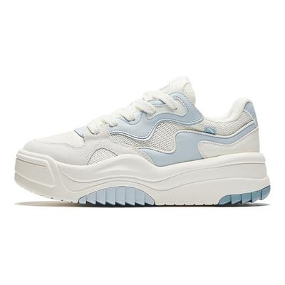 Lifestyle Series Egg Shoes Trendy Versatile Durable Low-Top Skate Shoes Women Sneaker White Blue 122438021-4