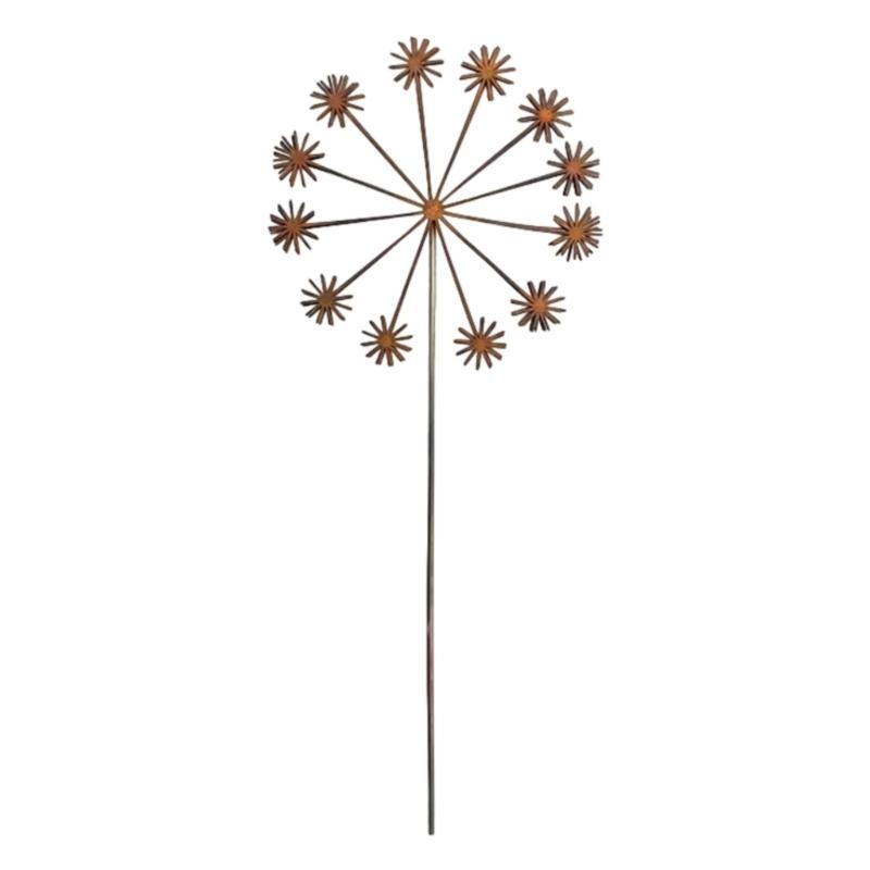Rust Decoration for Garden Stake Metal Flower Garden Decoration Rust Trellis Flower Bed Stake Pot Stake Natural