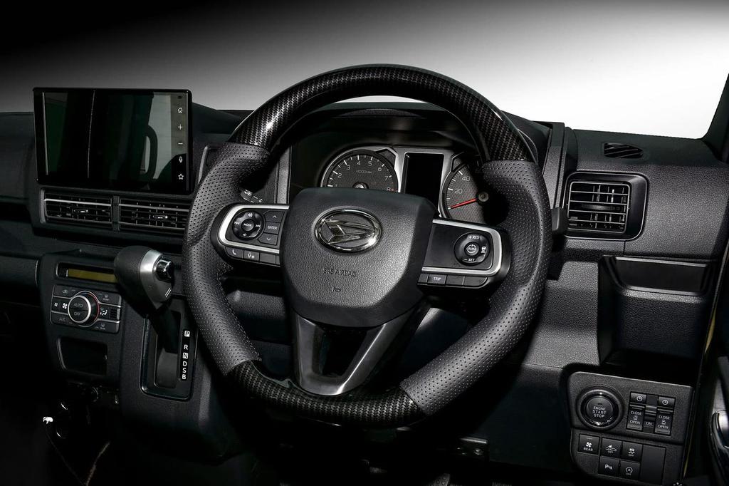 Takeoff CROSS Steering for Atrai Tanto TAFT and Others (S700V/S710V) (LA650S/LA660S) (LA900S/LA910S) (Black Wood)