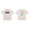 Premium Cotton Graphic Tee Streetwear Oversized Short Sleeve T-Shirt Men Loose Fit Letter Print Washed Vintage Style