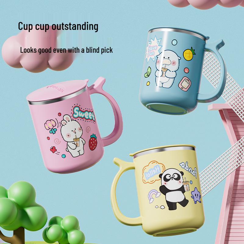 Beerus Gang Insulated Mug with Lid - Leak-proof, Dustproof, Double-layer Water Cup for Kids & Office.